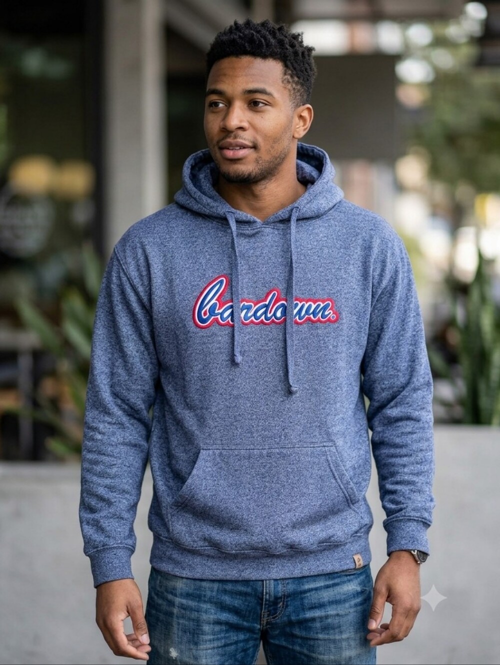 Bardown Navy Heather Hoodie